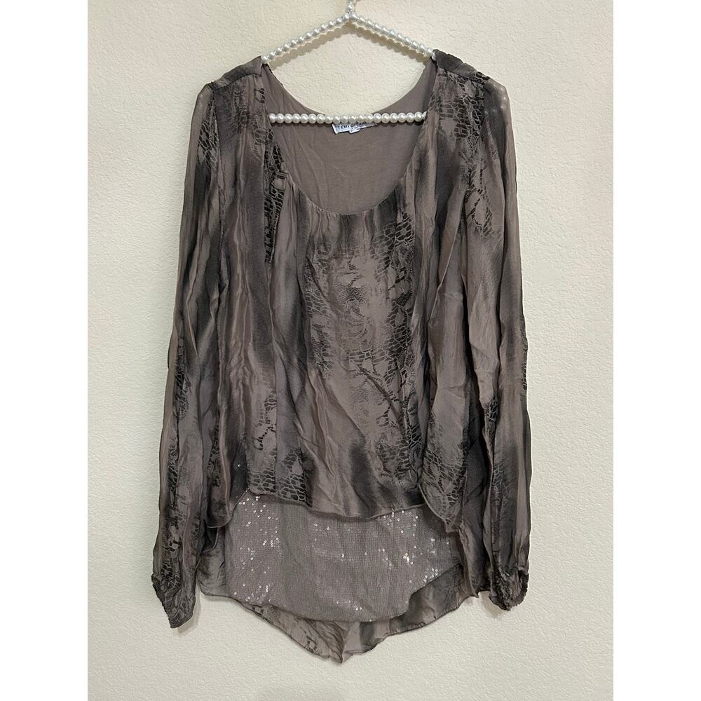 Tempo Paris Size Small Blouse Long Sleeve Witchy Fairy Goth Whimsy Italian Top